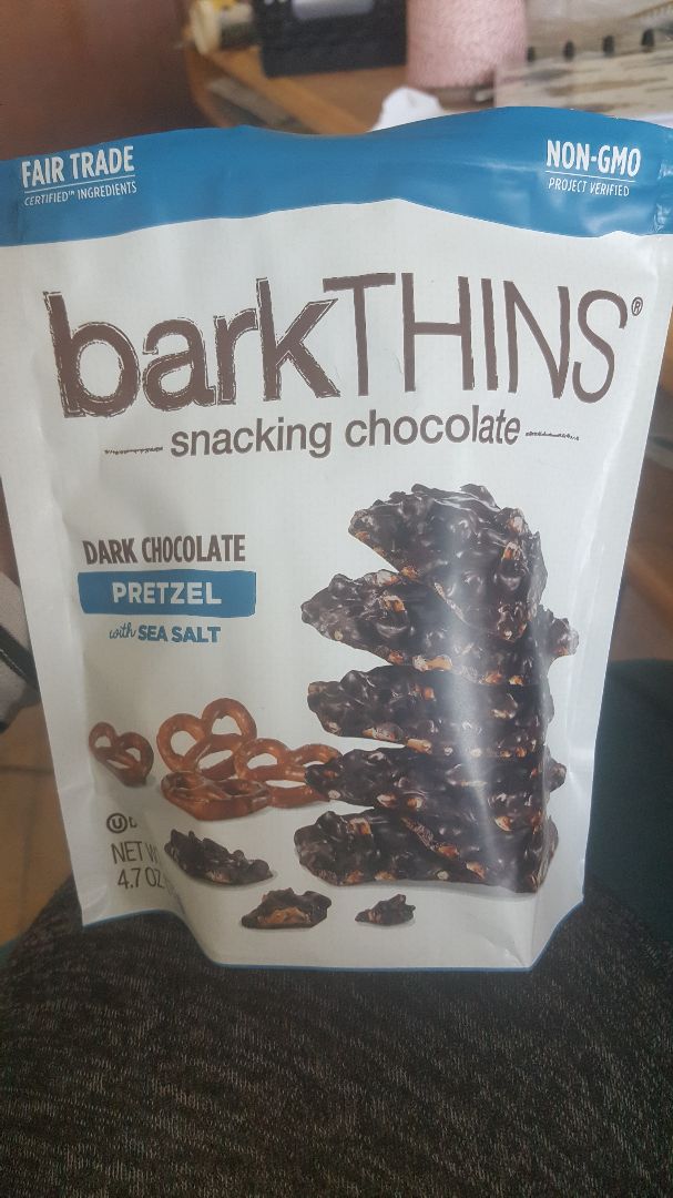 review photo of barkTHINS Dark Chocolate Pretzel with Sea Salt shared by @sweetpetunias on 18 Apr 2020 - review