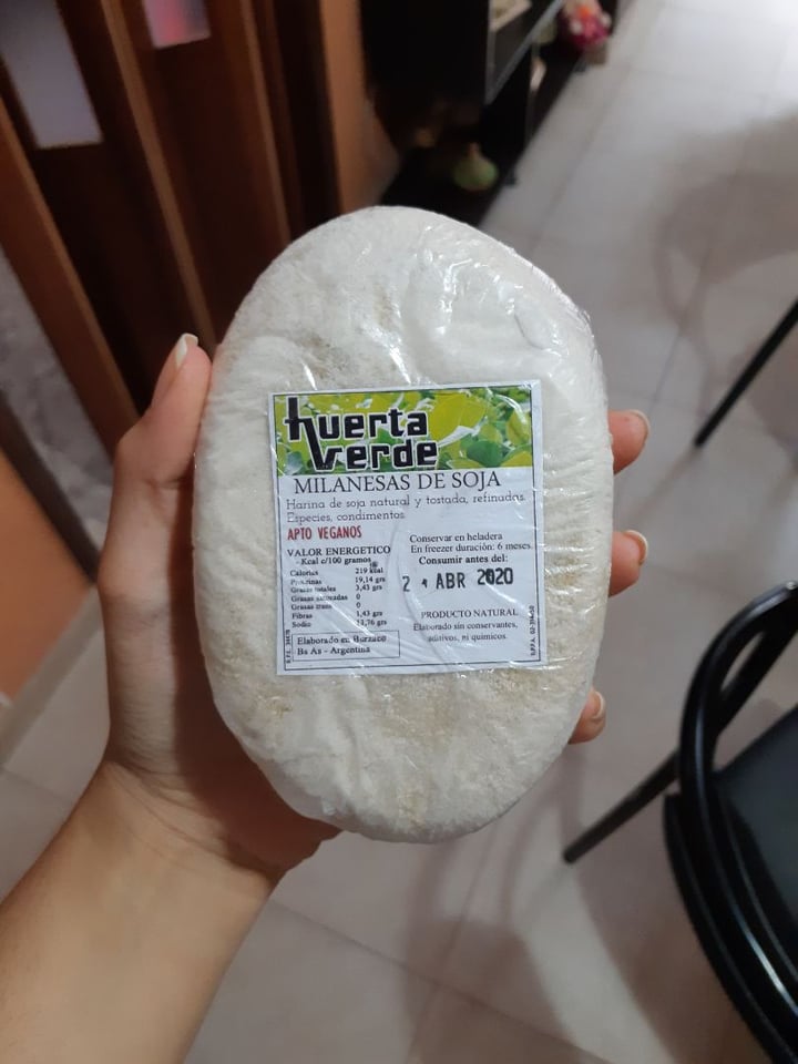 photo of Huerta verde Milanesas de soja shared by @kindcssgomz22 on  08 Dec 2019 - review