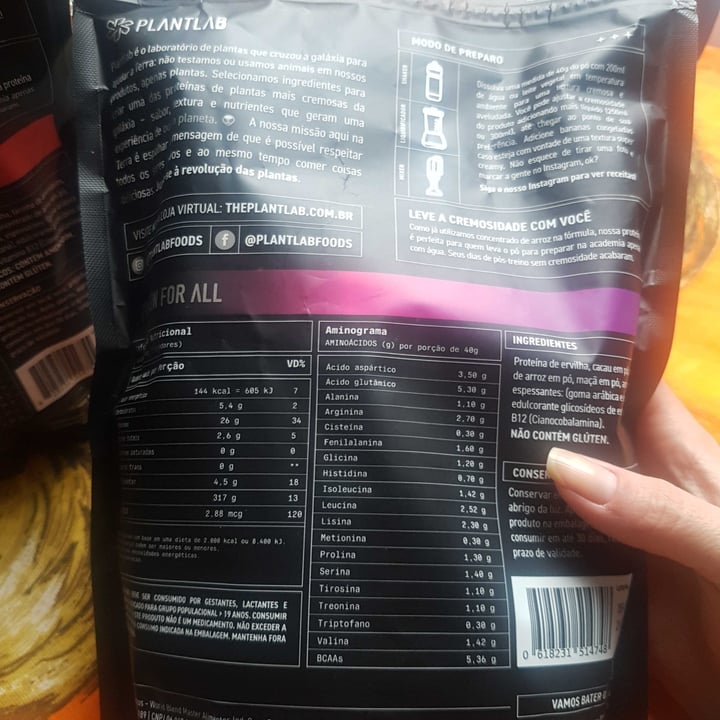 photo of PlantLab Foods Proteína vegetal shared by @stephanysavia on  22 Apr 2022 - review