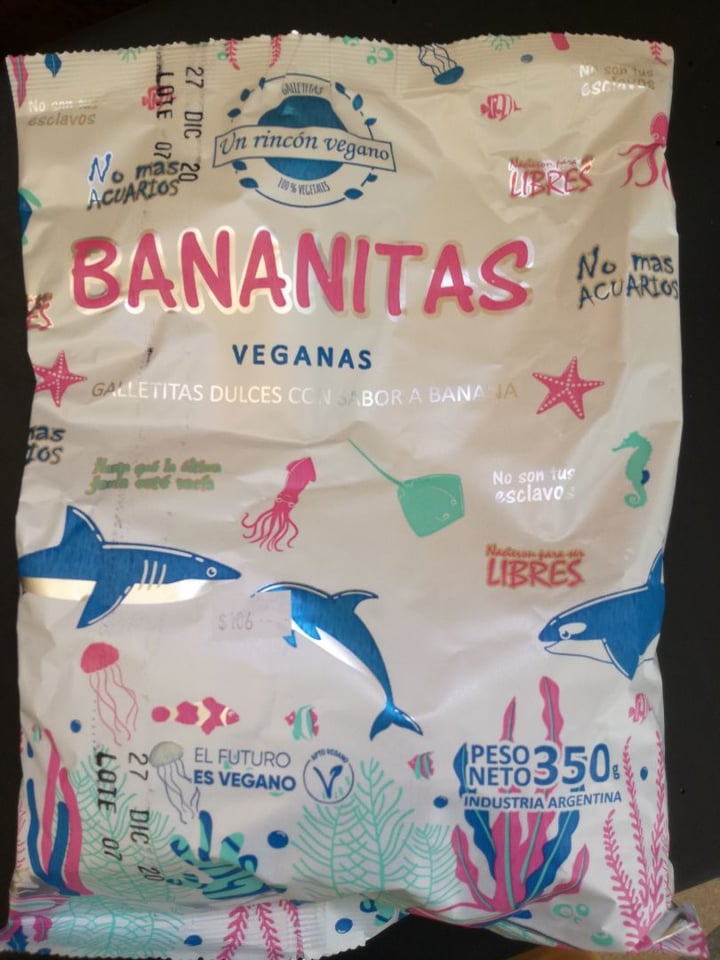 review photo of Un Rincón Vegano Bananitas Galletitas Dulces con sabor a Banana shared by @juanma on 29 Apr 2020 - review