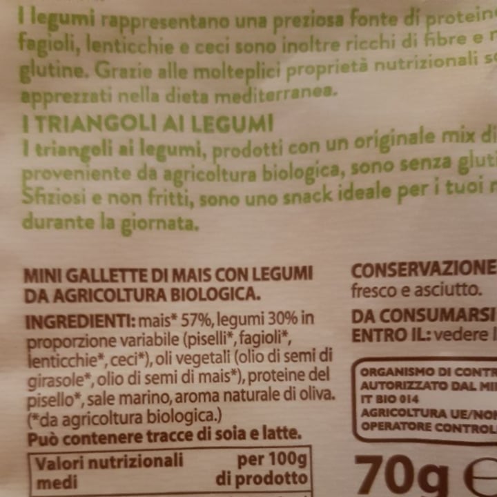 photo of Conad Bio Triangoli ai legumi shared by @andremeic on  24 Apr 2022 - review