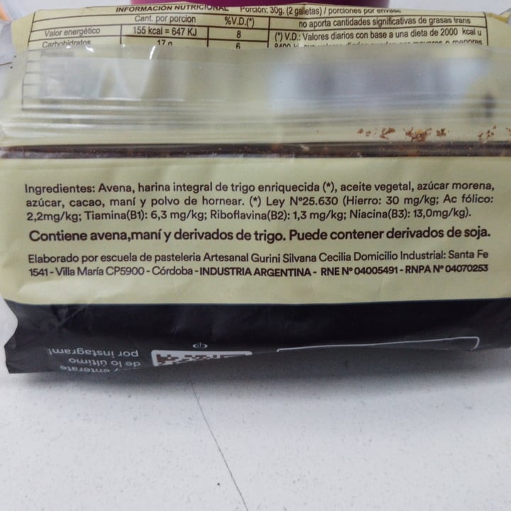 photo of Boccone Galletitas integrales de avena, cacao y maní shared by @drago57 on  14 Dec 2022 - review