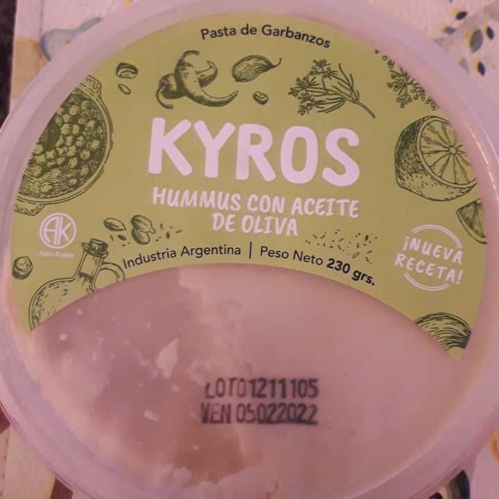 photo of Kyros Hummus con Aceite de Oliva shared by @rochyalmendra on  24 Nov 2021 - review