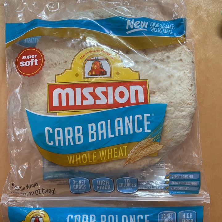 photo of Mission Foods Carb Balance Fajita Whole Wheat Tortillas shared by @janetisvegan on  08 Aug 2021 - review