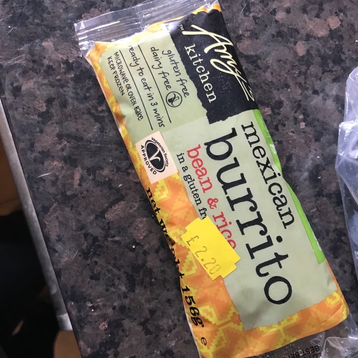 photo of Amy’s Mexican burrito with beans and rice Gluten Free shared by @shivvo on  02 May 2021 - review