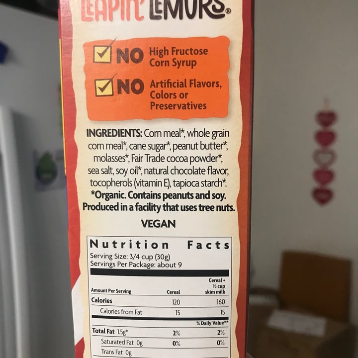 review photo of Nature's Path Foods Peanut Butter And Chocolate Leapin Lemur shared by @saturnmilk on 06 Feb 2020 - review