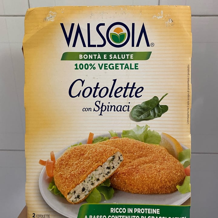 photo of Valsoia Cotolette con spinaci shared by @chiarars on  02 Jan 2022 - review