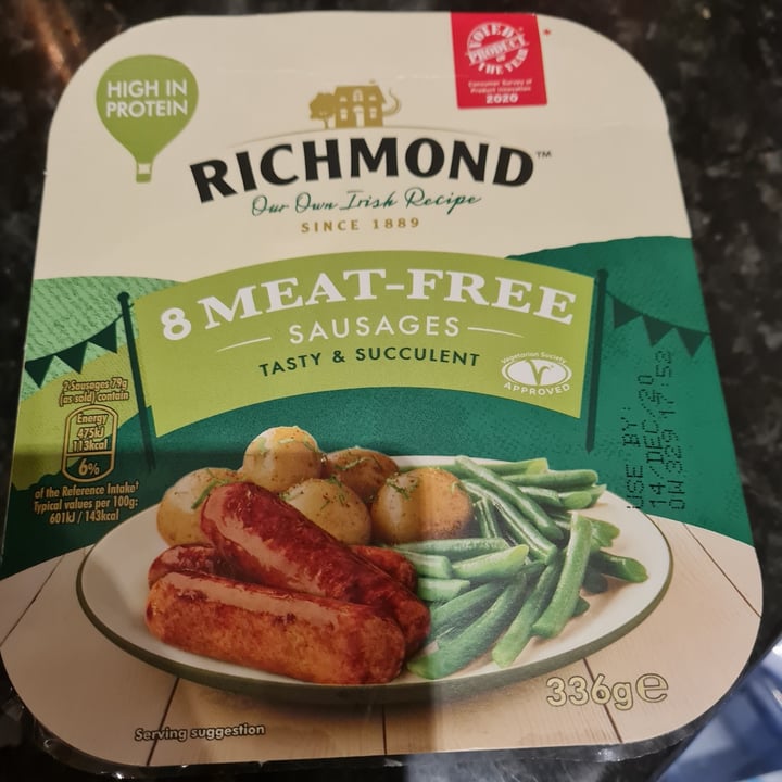 photo of Richmond Richmond Meat Free Sausages shared by @warrioristhewoman on  06 Dec 2020 - review