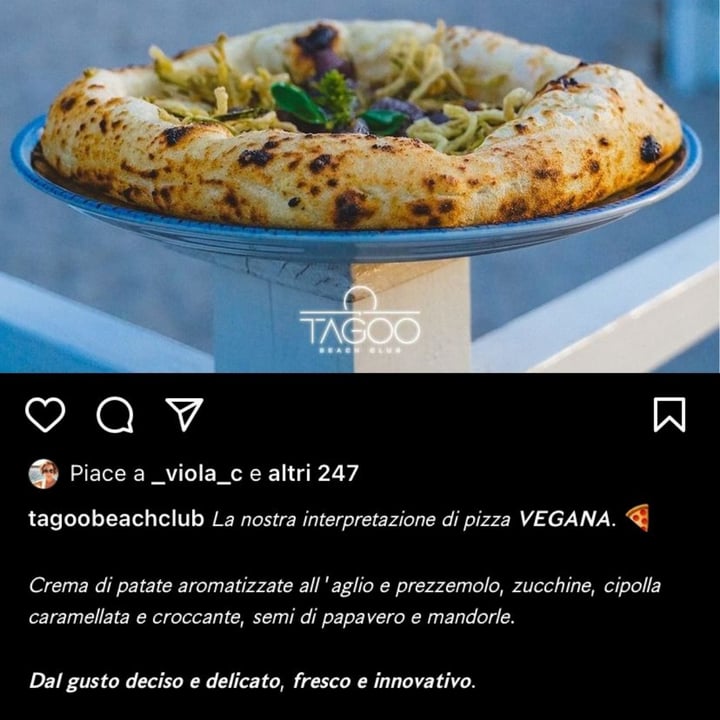 photo of Sax / Tagoo Beach Club Pizza Vegana shared by @violus on  29 May 2022 - review
