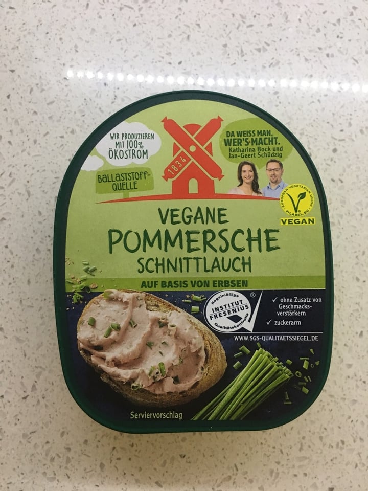 photo of Rügenwalder Mühle Vegane Pommersche Schnittlauch shared by @felicitasnyc on  01 Mar 2020 - review