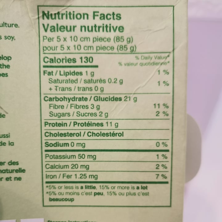 photo of Tempea Natural Foods Fresh Green Pea Tempeh shared by @michela16 on  16 Feb 2021 - review