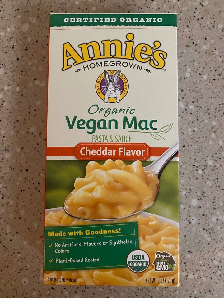 review photo of Annie’s Organic Vegan Mac Cheddar Flavor shared by @circeamerman on 14 Apr 2020 - review