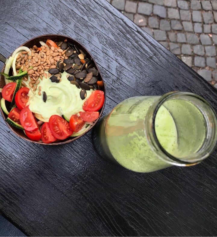 review photo of Roots - juice & cocktail bar Raw Zucchini And Carrot Noodle Salad shared by @almostzerowaste on 25 Aug 2020 - review