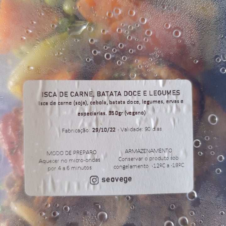 photo of Seo Vegê Marmita: isca de carne, legumes e batata doce shared by @thabre on  13 Nov 2022 - review