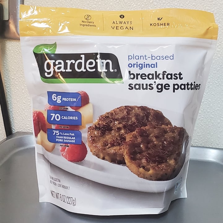 photo of Gardein Breakfast Saus’age Patties Original shared by @oswaldogomez on  06 Dec 2021 - review