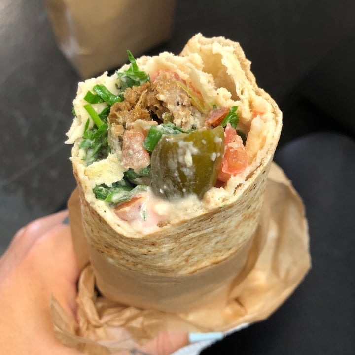 photo of Vegan Lebanese Street Food Kafta wrap shared by @callyjoart on  20 Dec 2020 - review