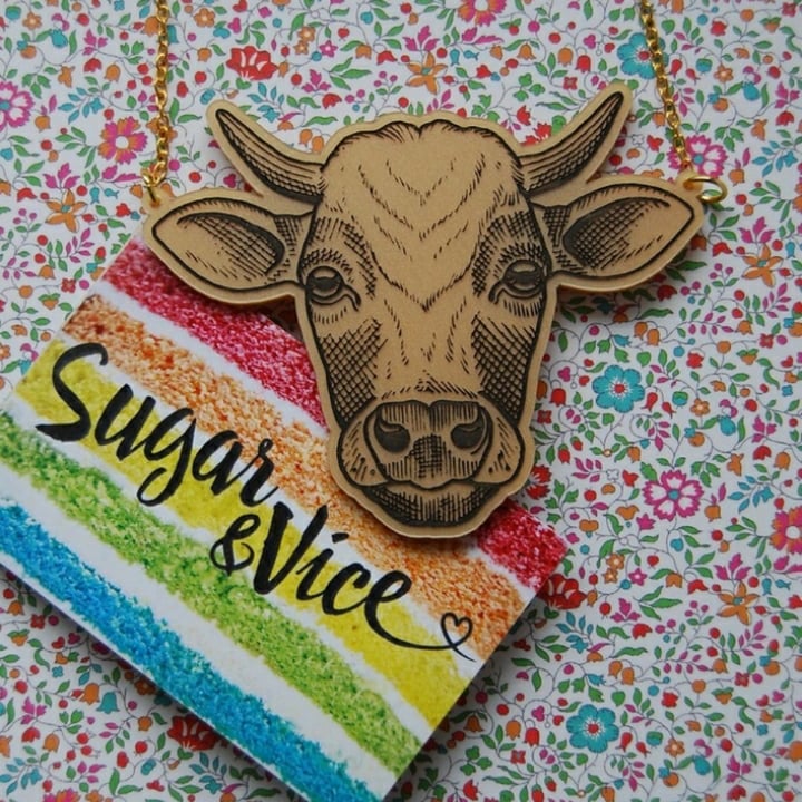 photo of Sugar and vice Amy Savage Cow necklace shared by @fuchsiahavok on  03 Jun 2020 - review