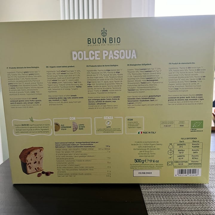 review photo of Buon Bio Dolce Pasqua shared by @vviola on 29 Mar 2022 - review