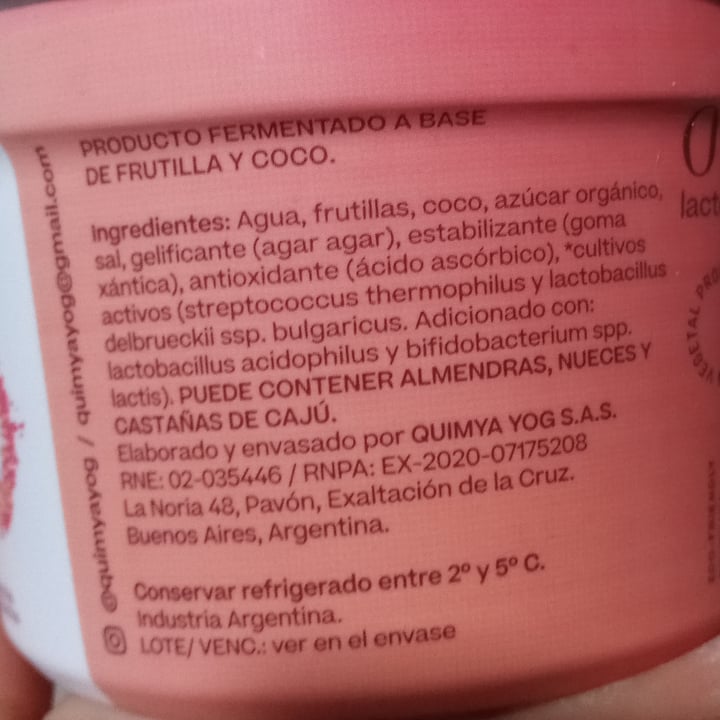 photo of Quimya Yogur sabor Frutilla shared by @sashii on  17 Mar 2021 - review