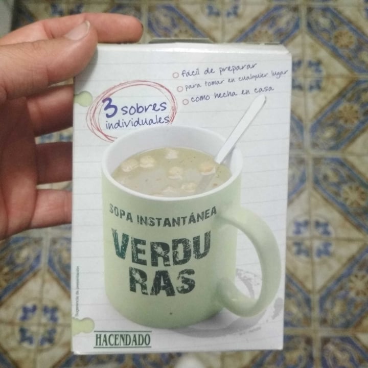 photo of Hacendado Sopa instantánea de verduras shared by @raq993 on  18 Sep 2020 - review