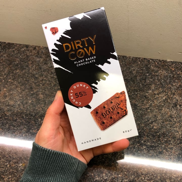 photo of Dirty Cow Chunky Dunky Chocolate Bar 55% shared by @yourlocalvegan on  24 Dec 2021 - review
