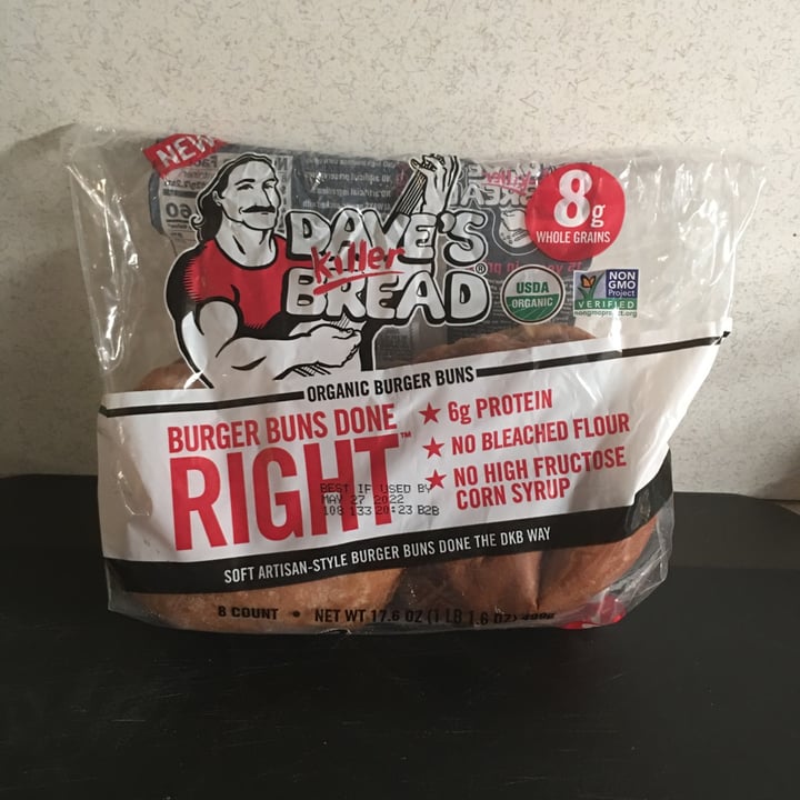 photo of Dave's Killer Bread Burger Buns Done Right shared by @new-york-vegan on  30 May 2022 - review