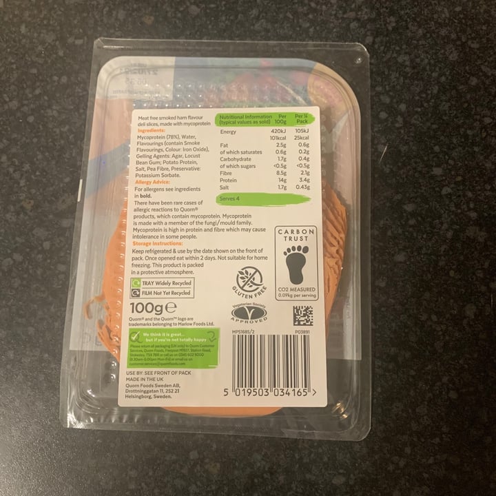 photo of Quorn Smoky Ham Free Slices shared by @ixhxle on  05 Mar 2021 - review