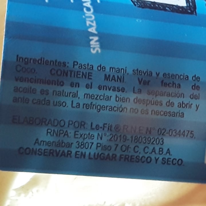 photo of Le-Fit Mantequilla De Maní con Coco shared by @marialhera on  11 Apr 2021 - review