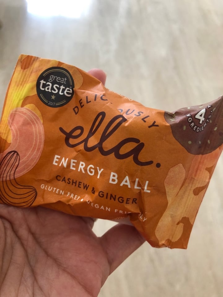 photo of Deliciously Ella Cashew & Ginger Energy Ball shared by @healthywithakriti on  28 Jan 2020 - review
