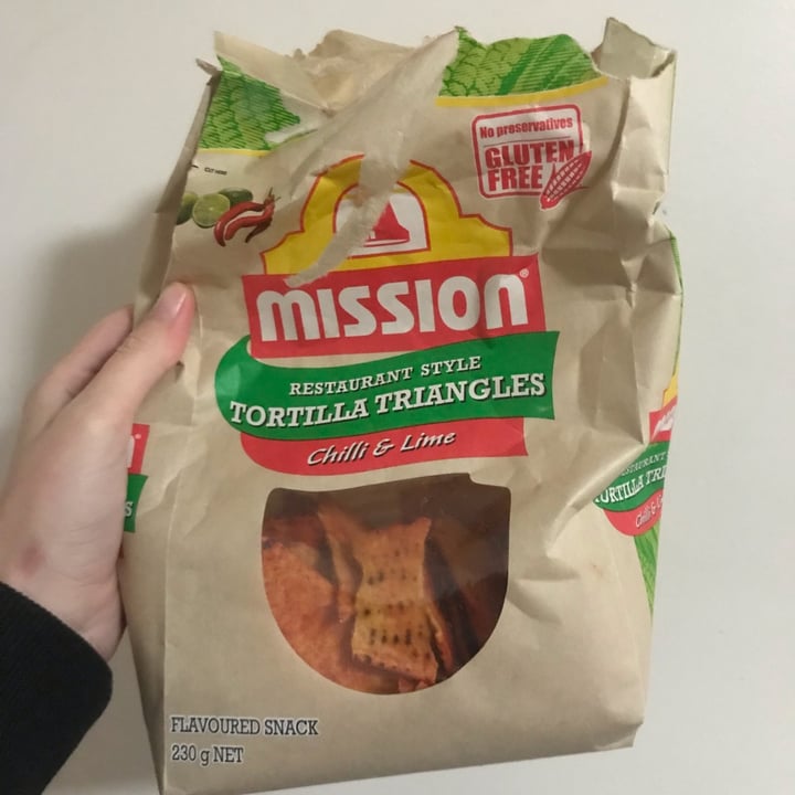 photo of Mission Foods Tortilla Chips Chilli & Lime shared by @veggi-bella on  19 Jun 2022 - review