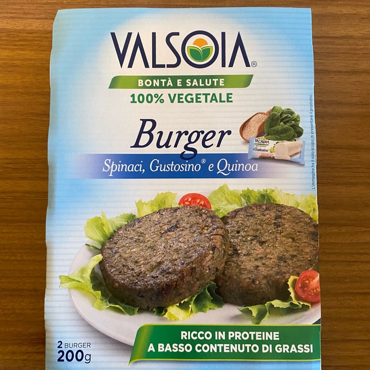 photo of Valsoia Burger spinaci, gustosino e quinoa shared by @alecassella on  18 Apr 2022 - review