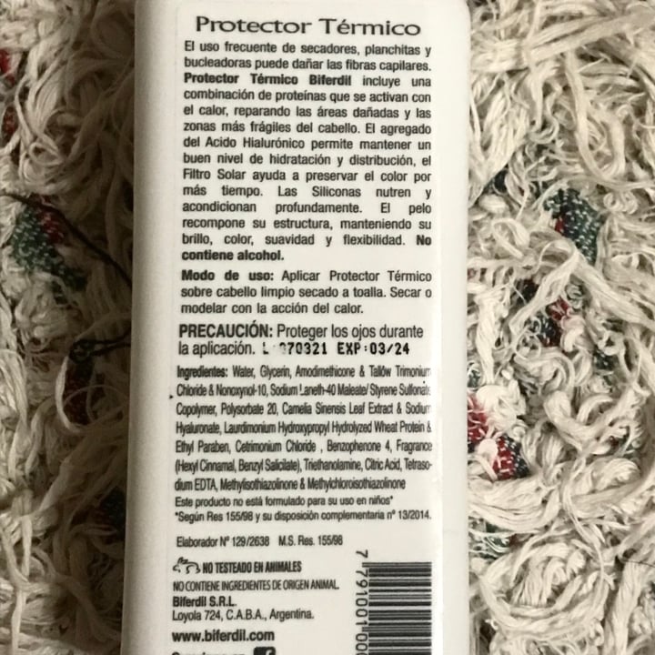photo of Biferdil Protector térmico shared by @newromantic on  21 May 2021 - review