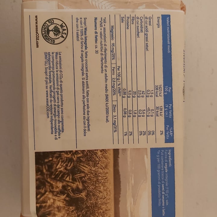 review photo of Wasa Fette croccanti integrali shared by @silvyboo on 09 Jan 2023 - review