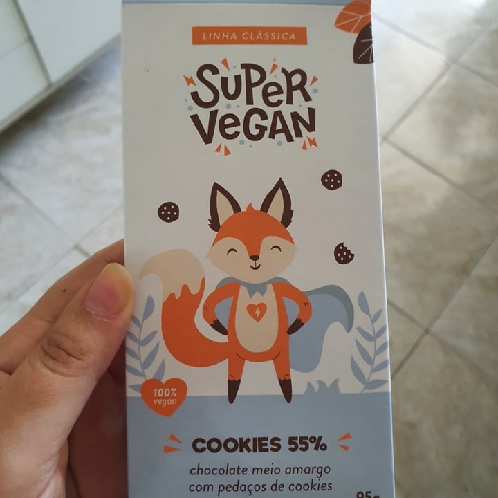 photo of Super Vegan Barra de Chocolate - Meio Amargo com Pedaços de Cookies shared by @tinabr on  03 Mar 2022 - review
