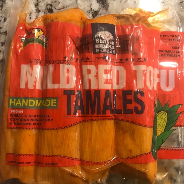 photo of Banyan Foods Handmade Mild Red Tofu Tamales shared by @cav on  27 May 2020 - review