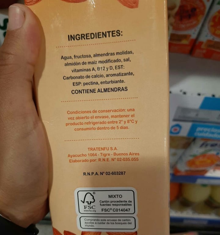 review photo of Tratenfu Leche de Almendra Original shared by @brisaantelo on 23 Mar 2020 - review