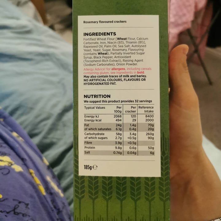 photo of ASDA Rosemary crackers shared by @margherita2030 on  03 May 2022 - review