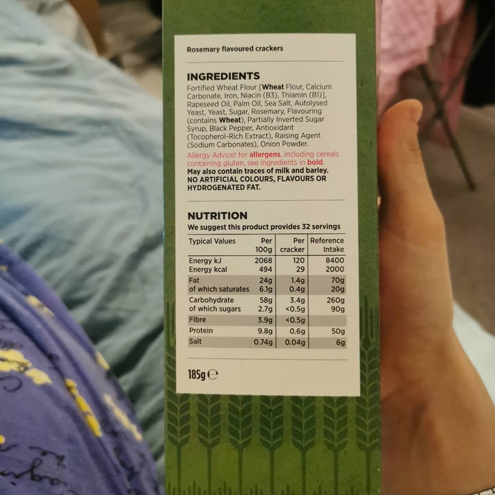 review photo of ASDA Rosemary crackers shared by @margherita2030 on 03 May 2022 - review