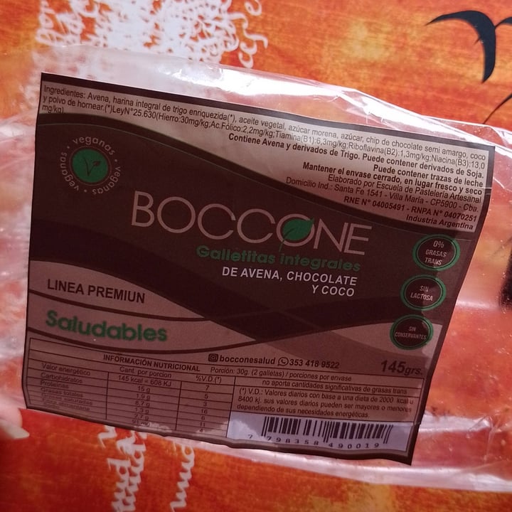 photo of Boc cone Galletitas Integrales de Avena Chocolate y Coco shared by @floravila on  02 Nov 2021 - review