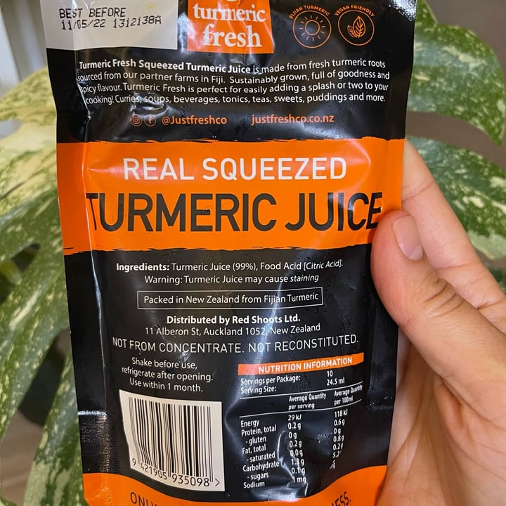 photo of Just fresh Co Turmeric juice shared by @carlaoliveira on  01 Feb 2022 - review