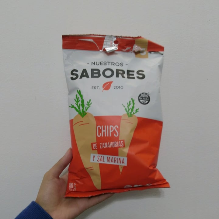 photo of Nuestros Sabores Chips de Zanahoria y Sal Marina shared by @valentinapalavecino on  21 May 2021 - review