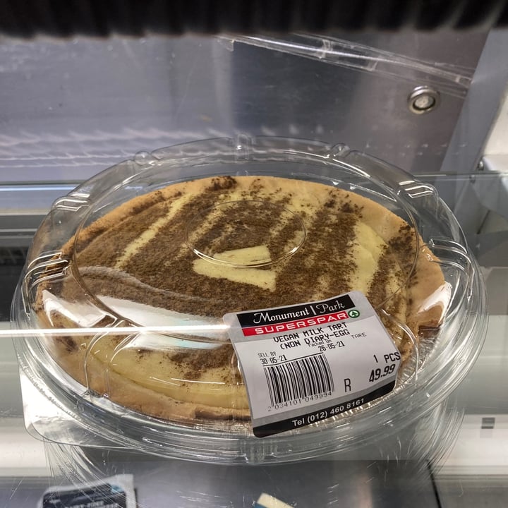 photo of The vegan chef - Monument Park Spar Pretoria Milktart shared by @twoleavess on  01 Jun 2021 - review