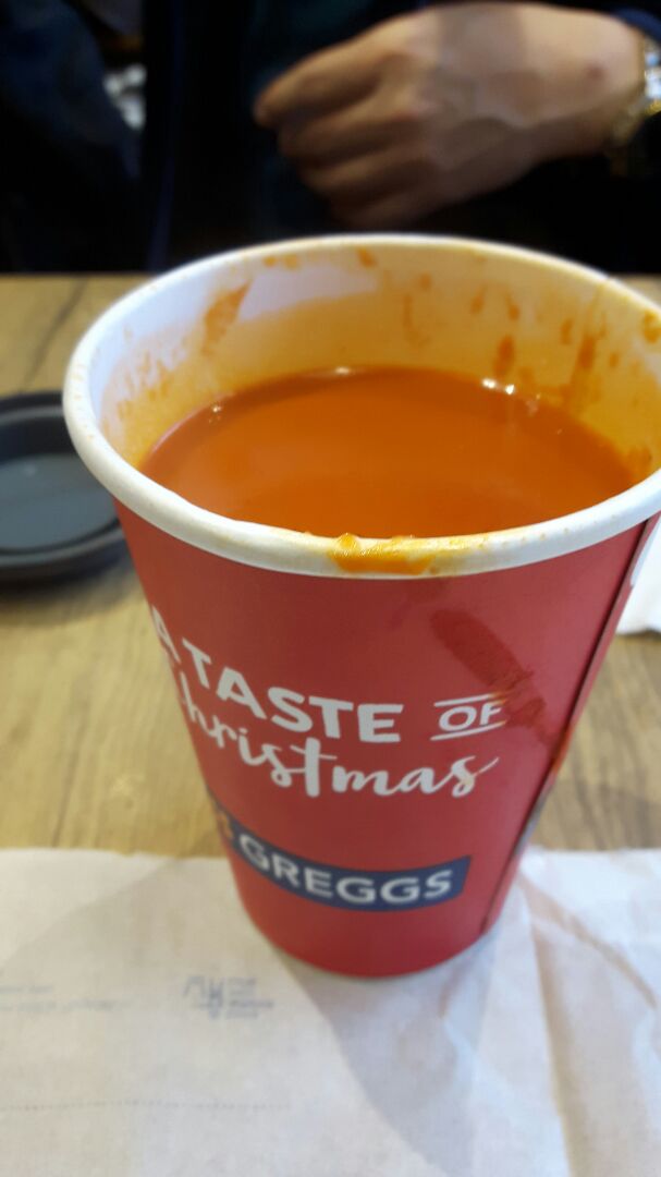photo of Greggs Tomato Soup shared by @darkchocoholic on  28 Dec 2018 - review