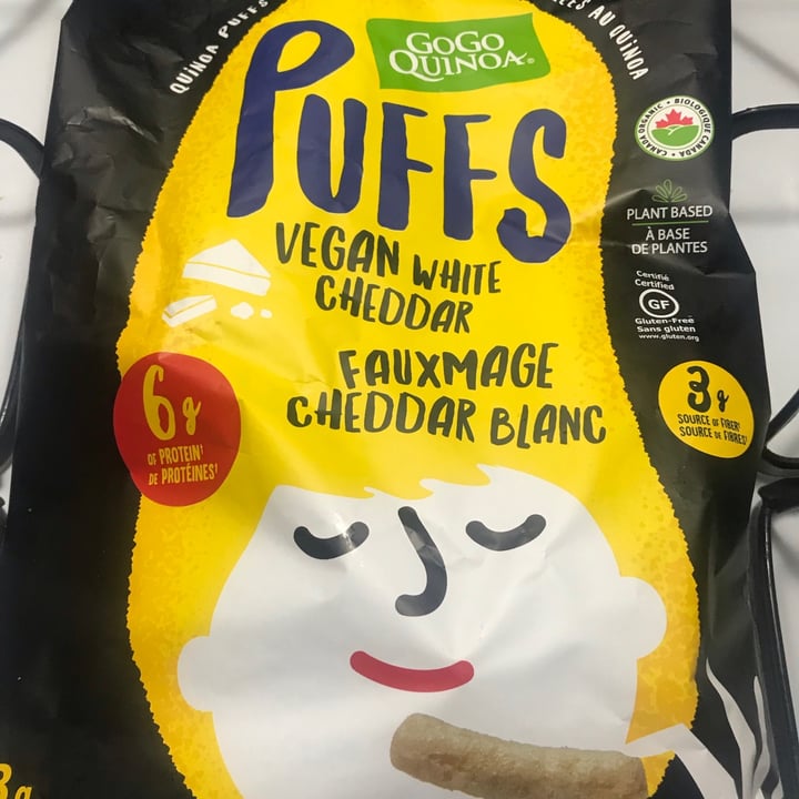 photo of GoGo Quinoa Vegan White Cheddar Puffs shared by @vegan4lyfe on  13 Apr 2021 - review