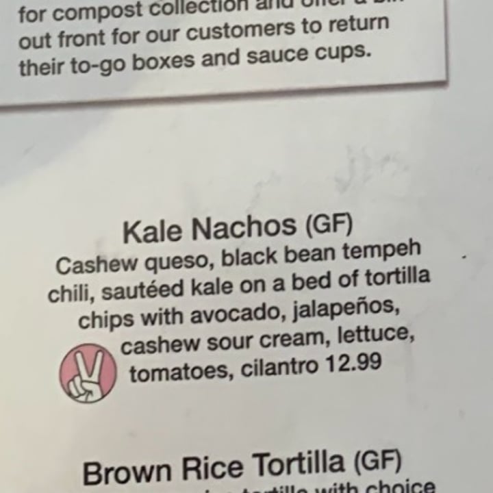 photo of Sealevel City Vegan Diner kale nachos shared by @lilyogimeg on  29 Sep 2022 - review