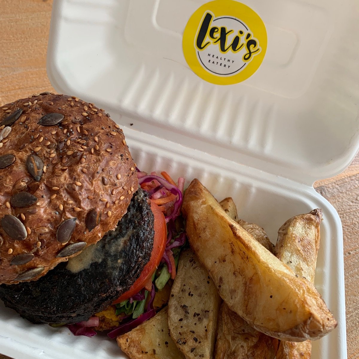 Lexi's Healthy Eatery Charcoal Burger Reviews abillion