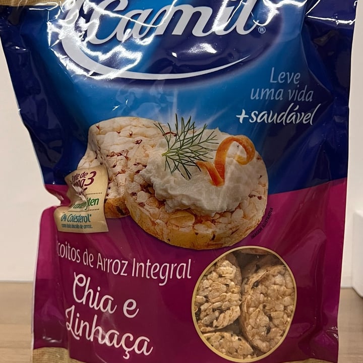 photo of Camil Biscoito De Arroz Sem Glúten Chia E Linhaça shared by @safire on  10 Aug 2022 - review