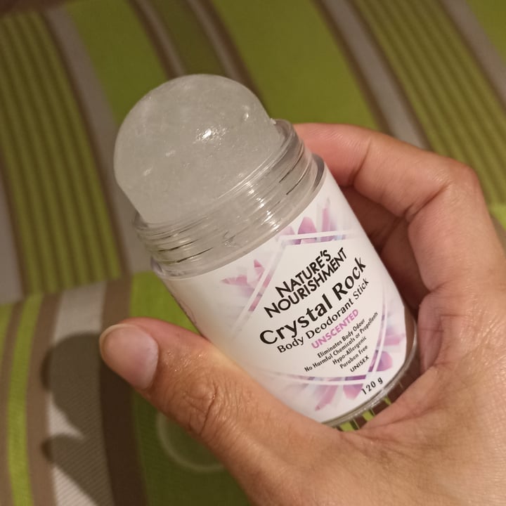 photo of Nature’s Nourishment  Crystal Rock Body Deodorant Stick Unscented shared by @fitnish on  15 Sep 2022 - review