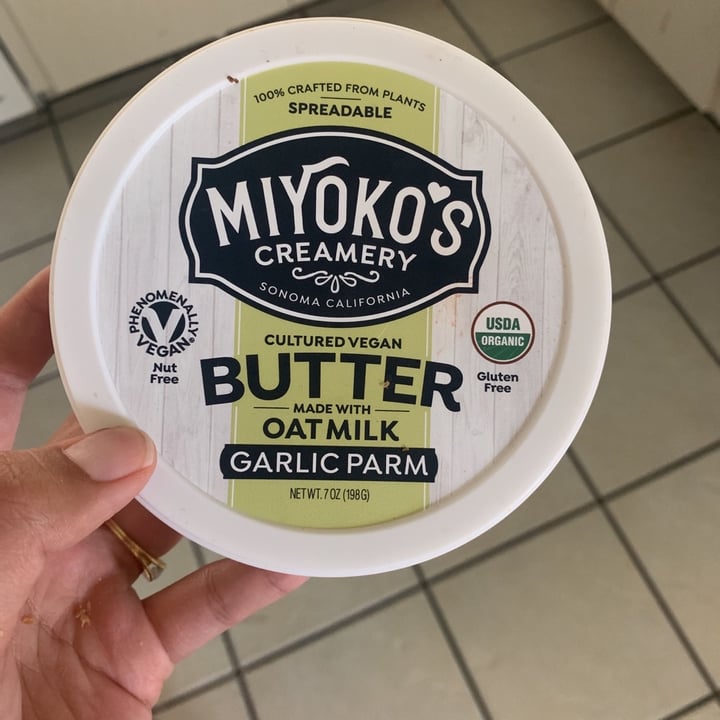 photo of Miyoko's Creamery Cultured Vegan Butter Made With Oat Milk Garlic Parm shared by @anchisparkle on  12 Aug 2020 - review
