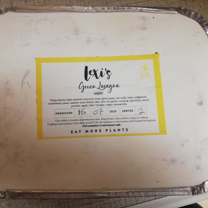 review photo of Lexi's Healthy Eatery GREEN LASAGNA shared by @twohappyrescuemutts on 26 Jul 2020 - review